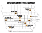 2019 Best Burger Top 10 Map