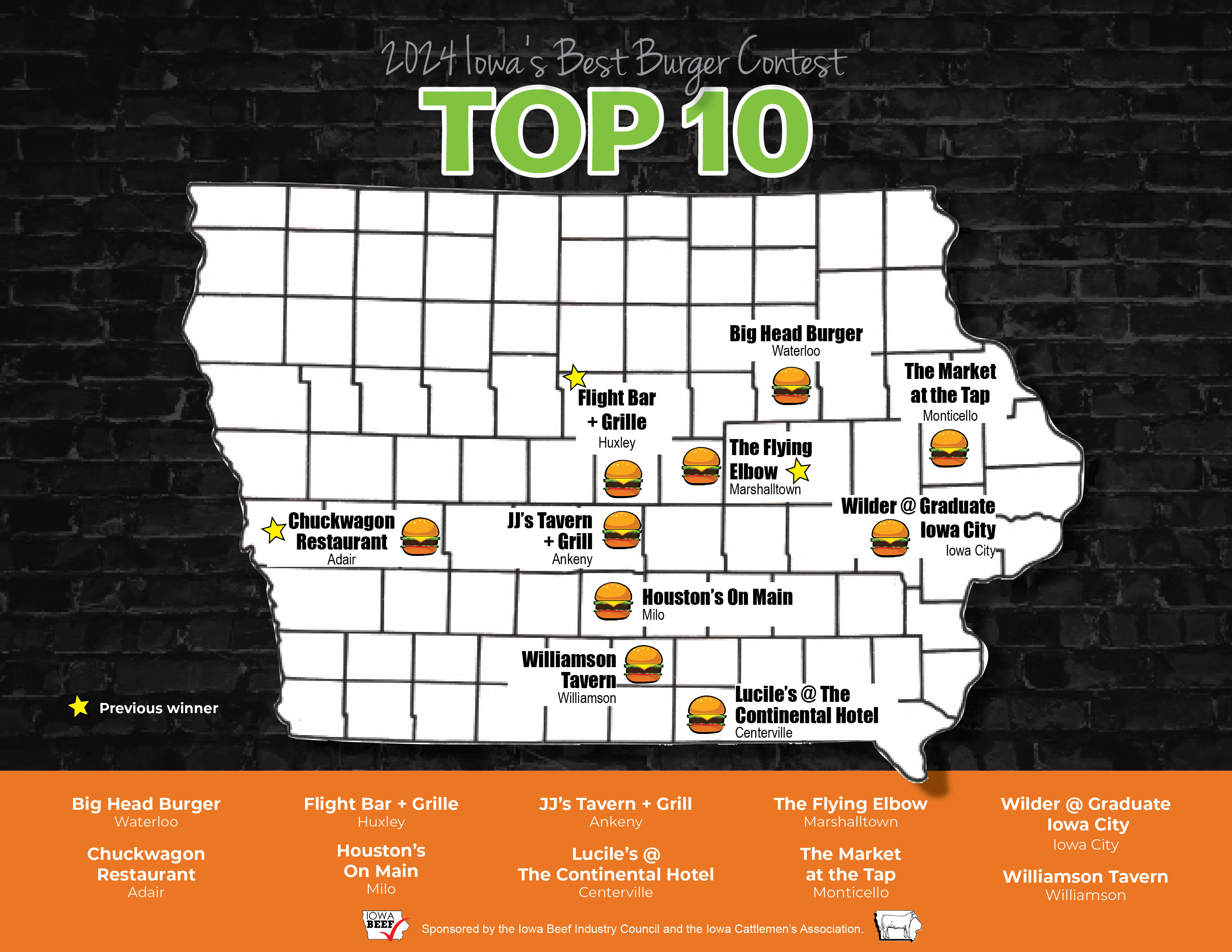 Iowa’s Best Burger Top 10 Finalists Announced
