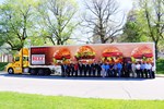 Members of the Iowa Beef Industry Council, Fareway Stores, Inc., and the Iowa Department of Agriculture and Land Stewardship celebrated May Beef Month with the reveal of a new semi trailer on May 7. 